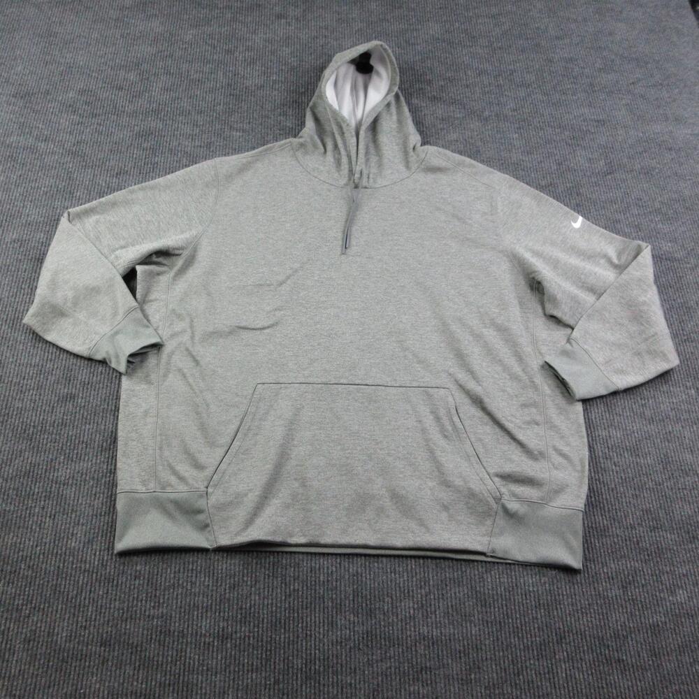 Nike Hoodie Mens 5XL Gray Pullover Hooded Pockets Dri-FIT Moisture Wicking